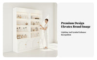 Cosmetic Display Cabinet High Visibility Salon Product Display Unit Modern Elegant Salon Product Stand for Boutique Owners, Spas, Boutiques