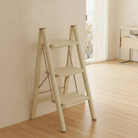 Foldable Ladder with Wide Steps Non-Slip Triangular-Frame Ladder Sturdy Step Stool Compact for Homeowners, Seniors, Kitchen, Closet, Pantry