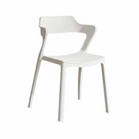 Molded Plastic Side Chair Thickened and Sturdy Dining Seat Comfortable Backrest Stackable Design for Homeowners, Cafe, Classroom