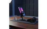 Microphone with Stand Crisp USB Condenser Audio Input Device for Podcasters