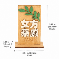 Rectangular Wooden Table Numbers, 9cm Freestanding Wooden Numbers for Wedding Seating, Rustic Wood Design