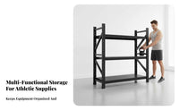 Home Gym Storage Rack Multi-Functional Dumbbell and Exercise Mat Holder Space-Saving Exercise Mat and Weight Rack for Personal Trainers