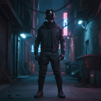 Futuristic Cyberpunk Helmet Mirrored Full-Face Helmet with Visor Cyber Headwear Sleek for Themed Events
