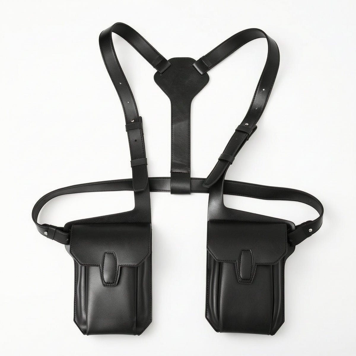 Hands-Unrestricted Chest Bag with Adjustable Harness Slim Chest Bag with Harness Pack Ambidextrous for Commuting