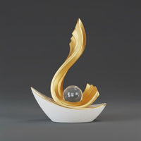 Modern Auspicious Decor Statue Luxury Sailboat Ornament Minimalist for Entryway
