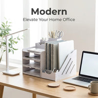 Multi-Layer Desktop File Organizer Rack, Stackable Document Storage for Office, Paper Filing Tray for Students 2 Layers