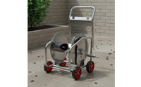 Hose Reel Cart Easy Winding Wheeled Garden Hose Winder Heavy Duty Outdoor Storage for Yard