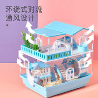 Acrylic Hamster Cage, 2-3 Layers, Transparent, Anti-Escape, Large Villa