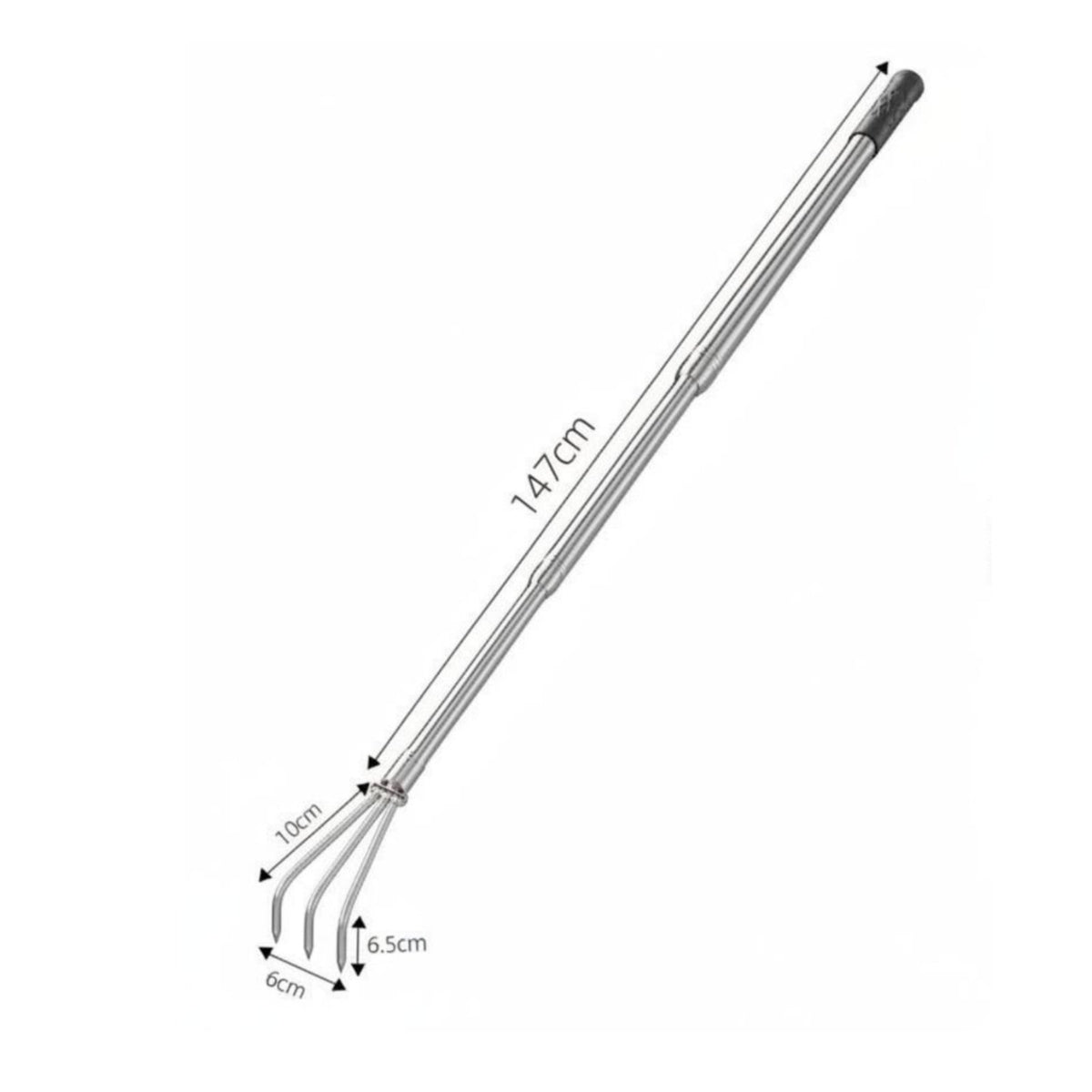 Telescopic Claw Rake Multifunctional Hand Cultivator Rake Resistant Stainless Steel Cultivator for Beachcombers