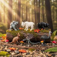 6 Pieces Mini Woodland Animal Figures Woodland Animal Playset Educational Realistic Wildlife Figurines for Kids