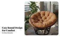 Hanging Swing Seat Cushion Soft Textile Round Hanging Basket Chair Cushion for Balcony, Living Room