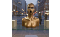 Female Display Life-Size Figure-Size Female Mannequin Head Smooth Finish for Salon Owners, Hair Stylists
