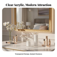 Cotton round and Swab Holder Clear Design Cotton round and Swab Dispenser for Adults