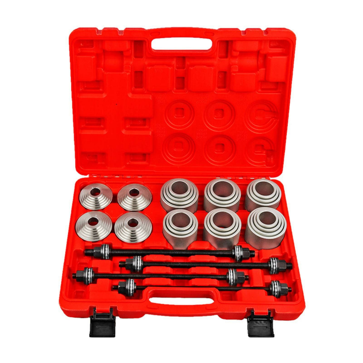 Automotive Bushing Replacement Tool Kit Universal Pull and Press Sleeve Kit Complete Bushing Installation Tool Compatible for Garage