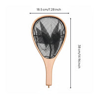 Soft Rubber Landing Net Portable Fly Fishing Net Handmade for Anglers, River