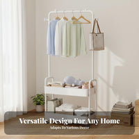 Easy to Move Rolling Clothes Rack Multi-Functional Mobile Coat Stand Space-Saving Design Freestanding Clothes Organizer Sturdy Construction for Students, Homeowners, Boutique Owners, Bedroom, Dorm Room, Entryway