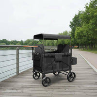 Push Wagon Push Wagon Padded Seats Child Weather Hood Infant Gear