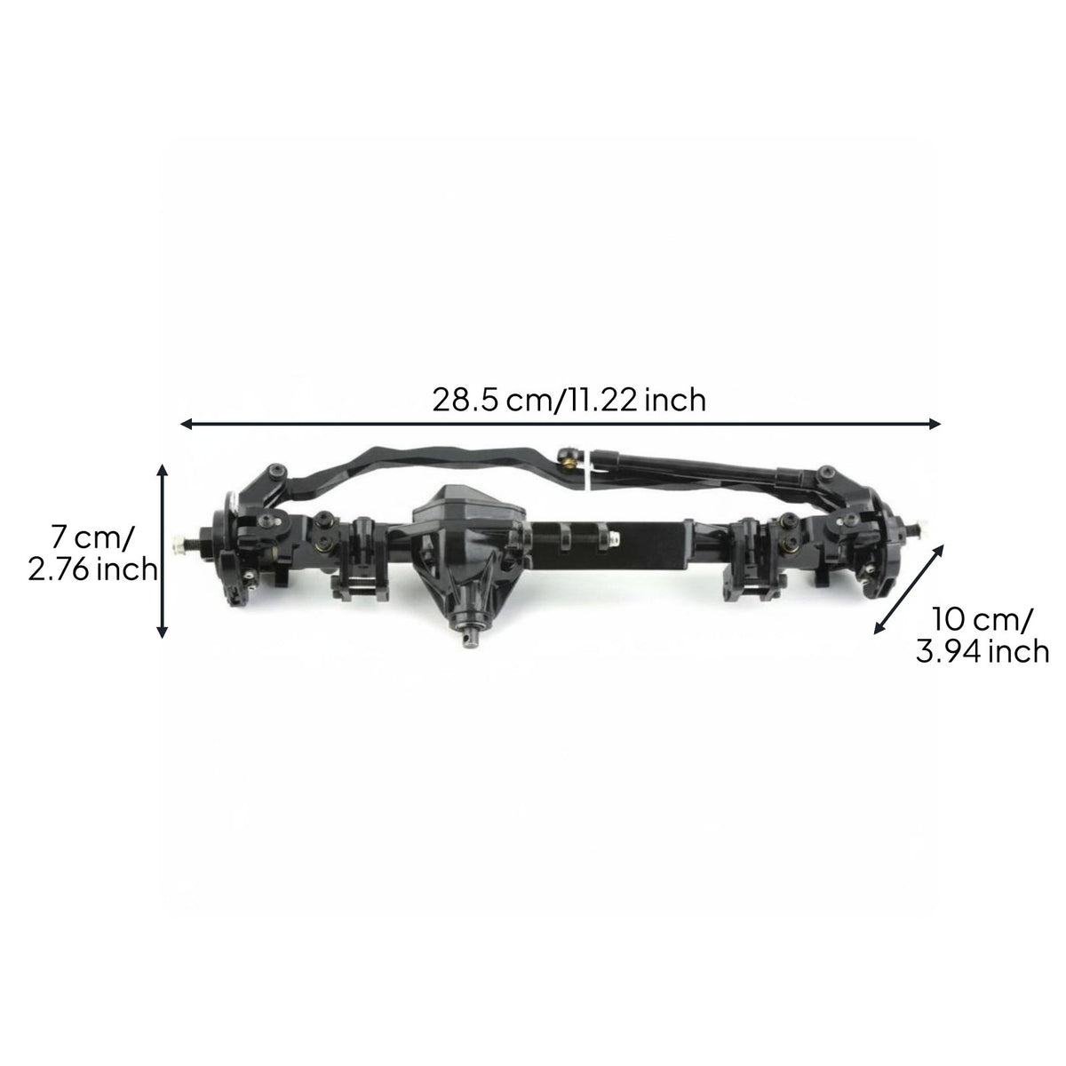 Front Axle Easy to Install RC Crawler Axle Realistic Mechanical Look Hobby Vehicle Part for Rock Crawling