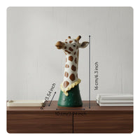 Animal Head Vase Multi Functional Container Flower Vase With Drainage Hole Cartoon Animal Themed Planter for Kids