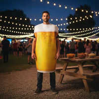 Beer Mug Costume Sponge Material Beer Mug Cosplay Stitched Garment for Adults