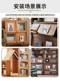 上翻内隐藏折叠门铝合金导轨书柜门一拉得回旋门滑轨侧装暗藏轨道