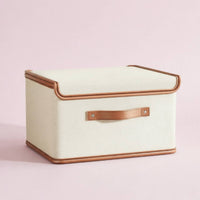Oxford Cloth Storage Box Foldable Clothes Organizer Lidded Fabric Storage Bin Closet Organizer Sturdy Material Suitable for Bedroom Dormitory Home Organization