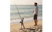 Fishing Rod Holder with Ground Spire Fishing Rod Holder with Storage Bag Sturdy Sand Spire for Shore Anglers