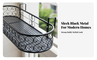 Balcony Railing Planter Box Weather-Resistant Hanging Planter container for Indoor