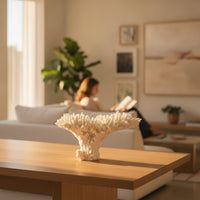 Resin Coral Sculpture Marine-Themed Coral Sculpture Coastal Statue for Entryway Table, Bookshelf, Living Room