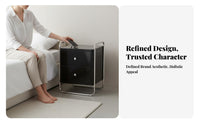 Fluted Door Side Table Modern aesthetic Home Furnishing Multifunctional for Entryway