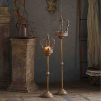 Vintage Iron Crown Candle Holder