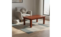 Sturdy Build Solid Wood Coffee Table Spacious Tabletop Modern Tea Table Hand-Finished Home Decor Piece Rustic Charm for Balcony, Small Apartment