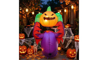 Inflatable Pumpkin Monster Inflate Halloween Decorations Yard Decoration Outdoor Easy to Inflate for Lawn, Porch