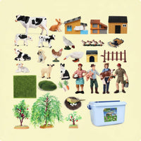 45 Pieces Farm Creature Model Set Washable Realistic Mini Farm Creature Figures