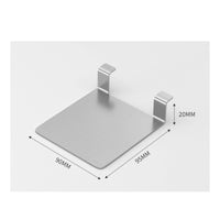 Brushed Silver Bracket with Hook Tabs Rust Resistant Stainless Steel Bracket Heavy-Duty Shelf Support Sturdy for Installers, DIYers, Home Renovation, Bathroom
