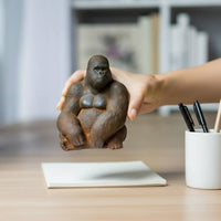 Seated Gorilla Statue Rust Finish Gorilla Figurine Retro Distressed