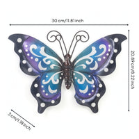 Metal Lepidoptera Art Decoration Elegant Butterfly Wall Sculpture Easy to Hang for Patio