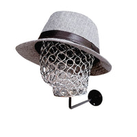 Creative Metal Wall-Mounted Head Model Hat Display Rack