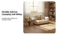 Convertable Cushioned Floor Sofa Foldable Design Household Furniture Space-Saving Versatile for Students, Bedroom, Dorm Room