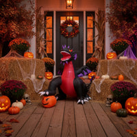 Freestanding Inflatable Dragon with Pumpkin Giant Inflatable Dragon Spooky Lawn Decor Scary