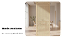 standalonestanding Multi-Panel Woven separater Modern Minimalist Aesthetic Folding Screen Privacy Protection Partition Wall Foldable Design for Business Owners, Office Managers, Entrance Hall, Restaurant, Bedroom, Studio Apartment