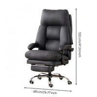 Reclining Office Chair Rolling Casters Chair with Footrest Swivel Seating Furniture for Enthusiasts