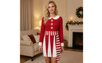 Long Sleeve Form-Fitting Dress Festive Apparel for Women, Christmas Parties, Stage Performances, Themed Events