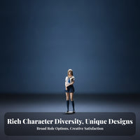 Single Piece 1/64 Scale Figure Collectible Diorama Figure Very Small Model Accessory