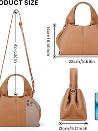 Mini Cloud Bag Dumpling Handbag Leather Shoulder Bag Retro Crossbody Bag