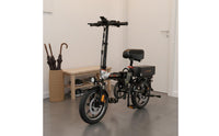 Powerful Brushless Engine Foldable Electric Bike Shock Absorption System Folding Electric Bike Aluminum Alloy Frame Fast Charging for Designated Drivers, Commuters