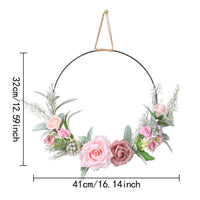 Floral Wreath Ready to Hang Artificial Flower Wreath Indoor Outdoor Use