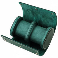 Leather Watch Travel Case Dustproof Portable Watch Holder Secure Storage Suede Interior for Display