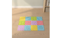 12 Pieces Interlocking Sensory Puzzle Mat Silicone Puzzle Floor Mat Soft Sensory Floor Tiles Bright for Children, Toddlers, Playroom, Classroom, Nursery