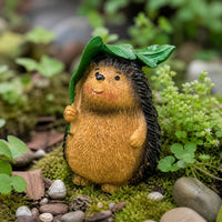 Miniature Hedgehog Resin Ornament for Garden & Landscape Decor